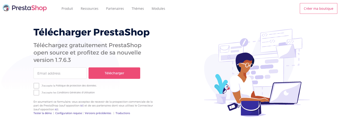 télécharger prestashop en local